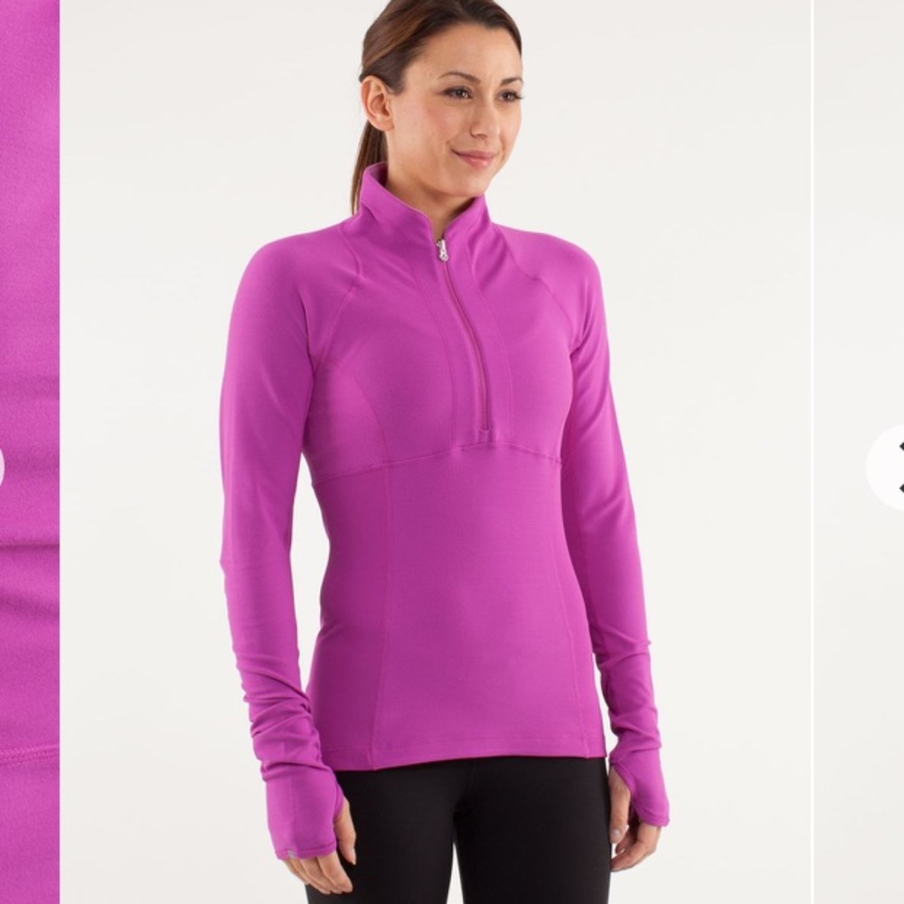Lululemon Switch Back 1/2 Zip in Ultra Violet / Heathered Ultra Violet